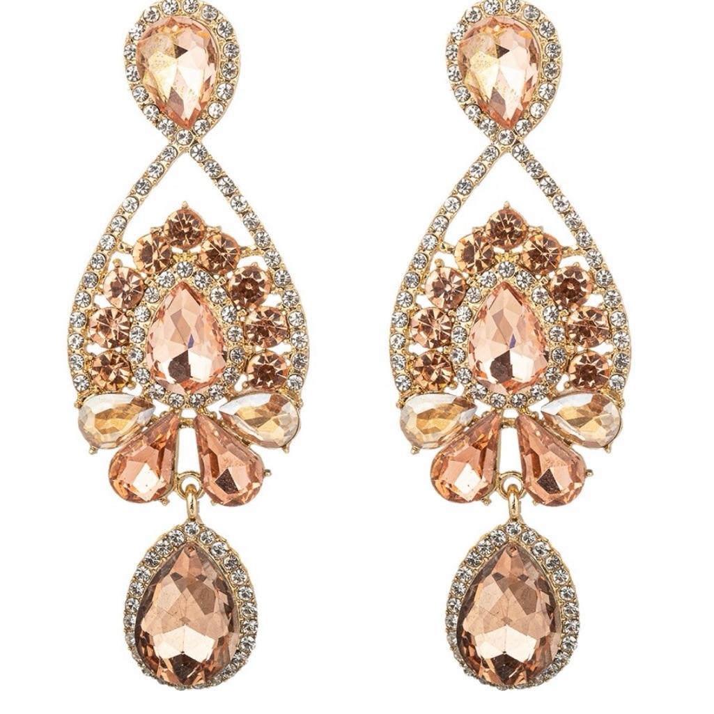 Eye Candy La Rose Gold Color Kathrine Earrings